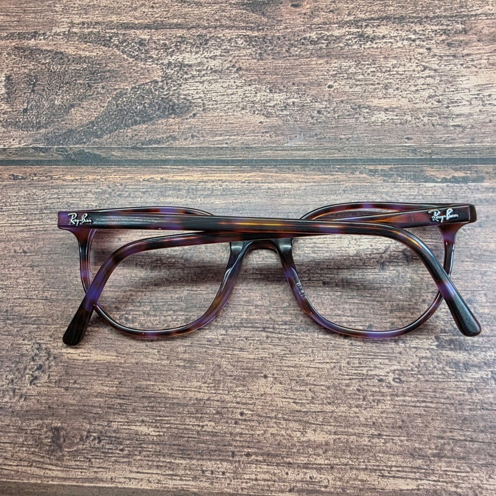 Ray-Ban Elliot RB 5397 8175 Violet Havana Tortoise Eyeglass Frames 48-19-140 - Picture 7 of 8